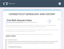 Tablet Screenshot of connecticutgenealogy.com